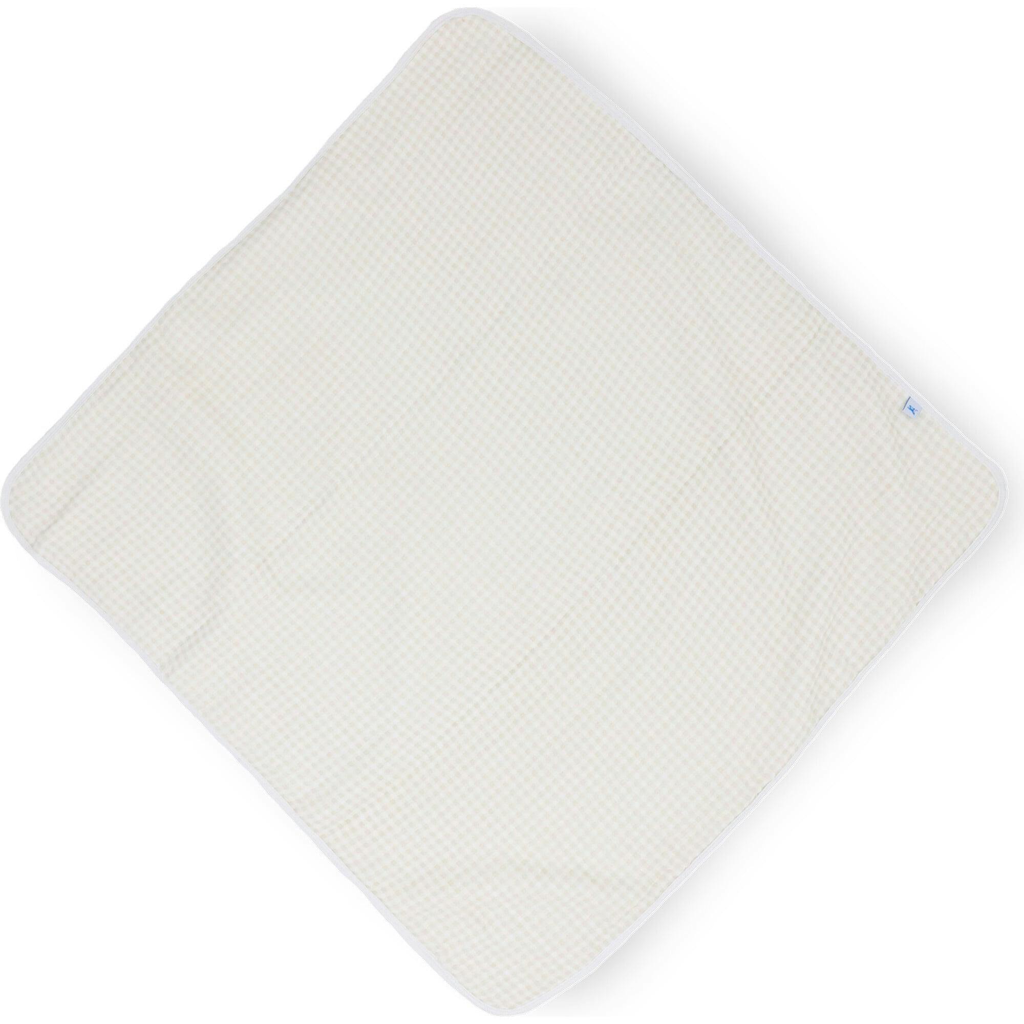 Infant Hooded Towel - Tan Gingham