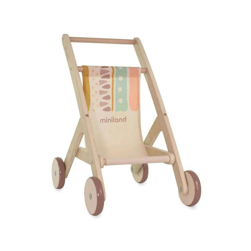 Wooden Doll Stroller for Dolls up to 15"
