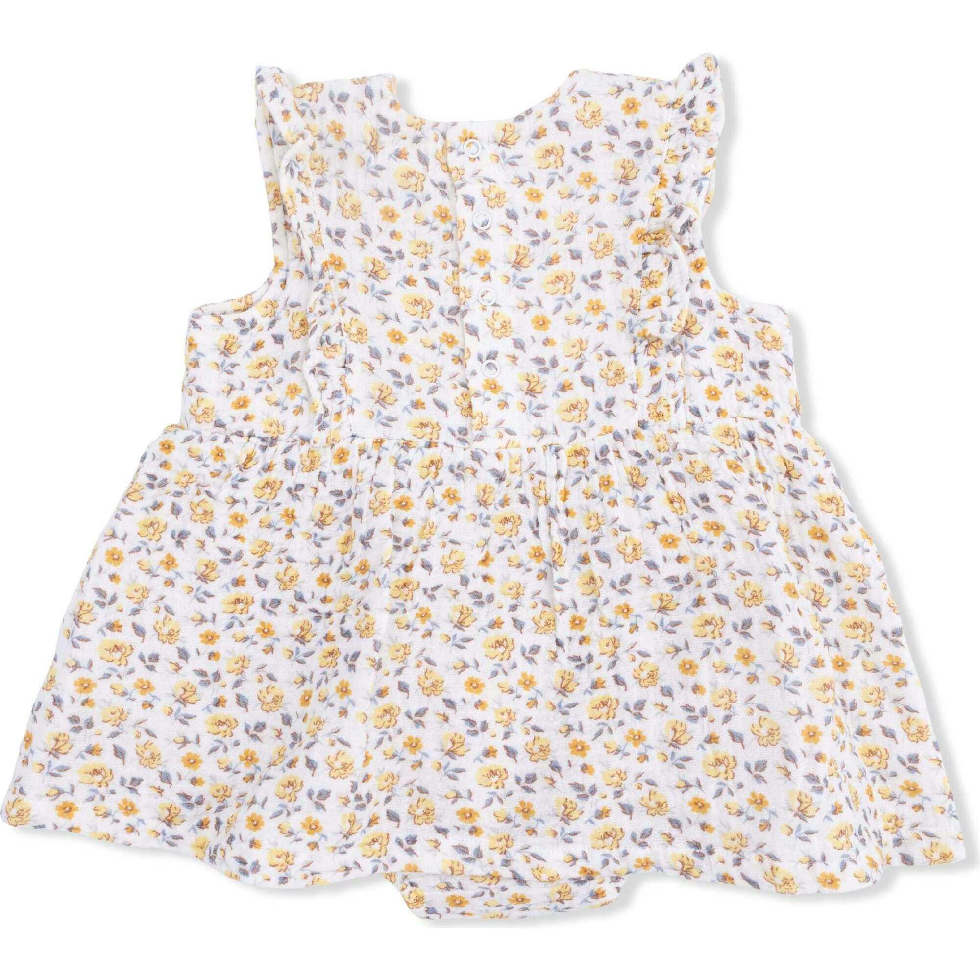 Yellow Country Roses - Ruffle Bubble Dress