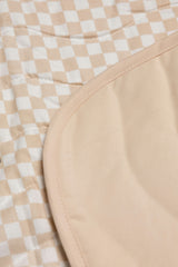 Portable Wander Classic Playmat | Check, Powder | Toddlekind