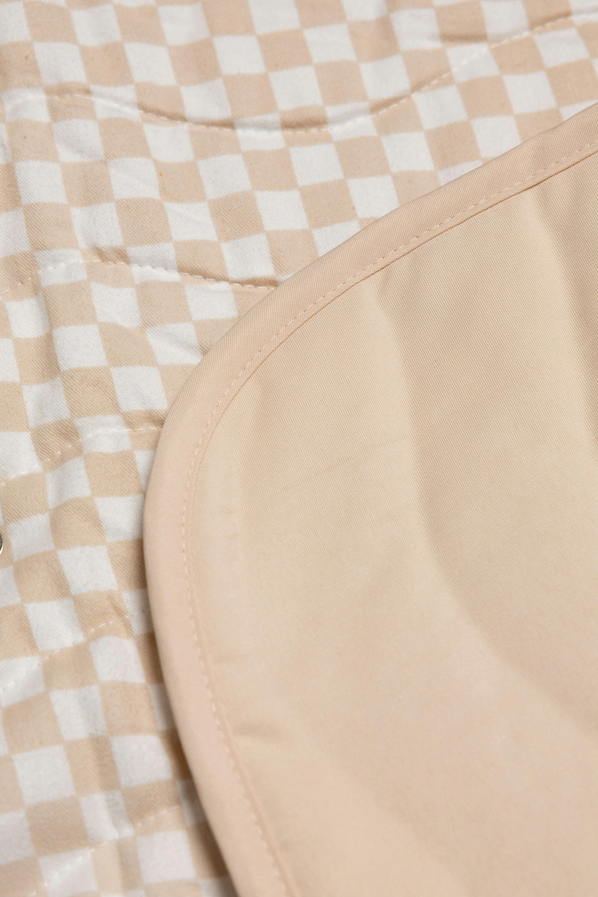 Portable Wander Classic Playmat | Check, Powder | Toddlekind