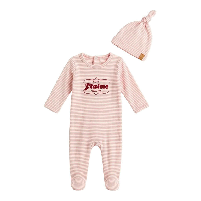J'aime Stripe Footie