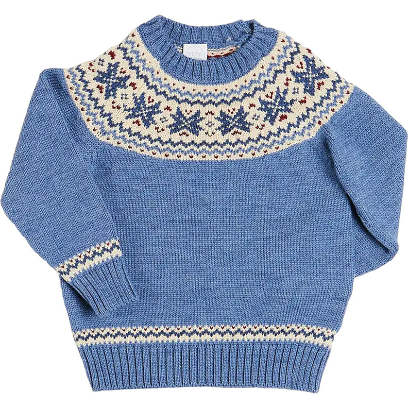 Classic Fair Isle Jumper in Blue (18mths-10yrs)