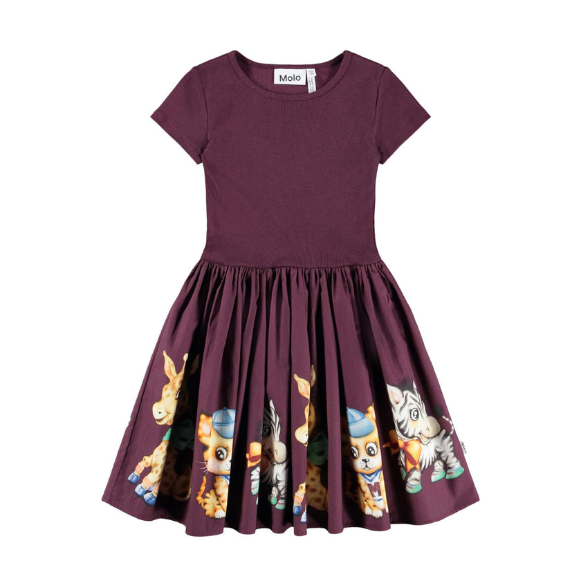 Vintage Cuties Cissa Woodland Animal Print Dress