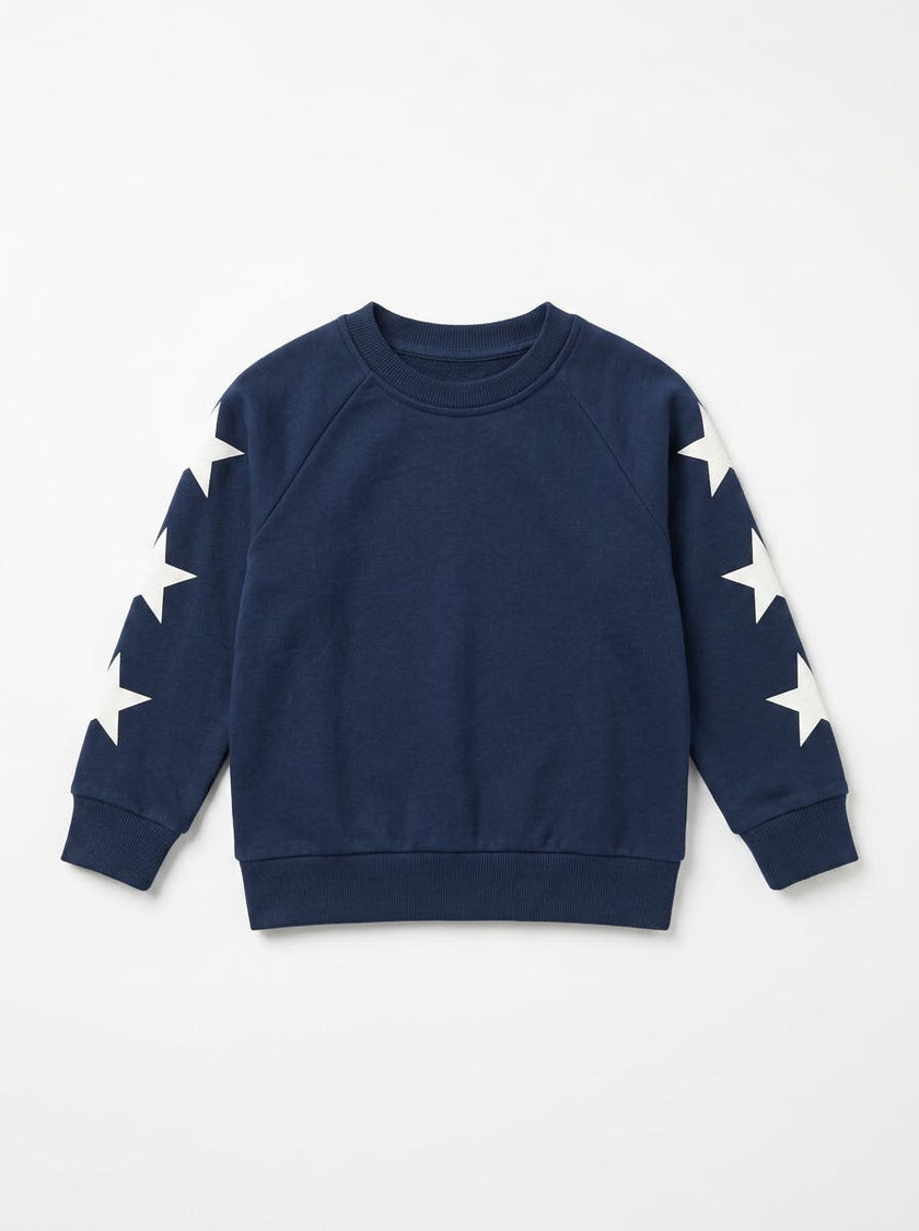 Stars Printed Crew Top