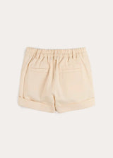 Elasticated Waist Shorts in Cream (12mths-4yrs)