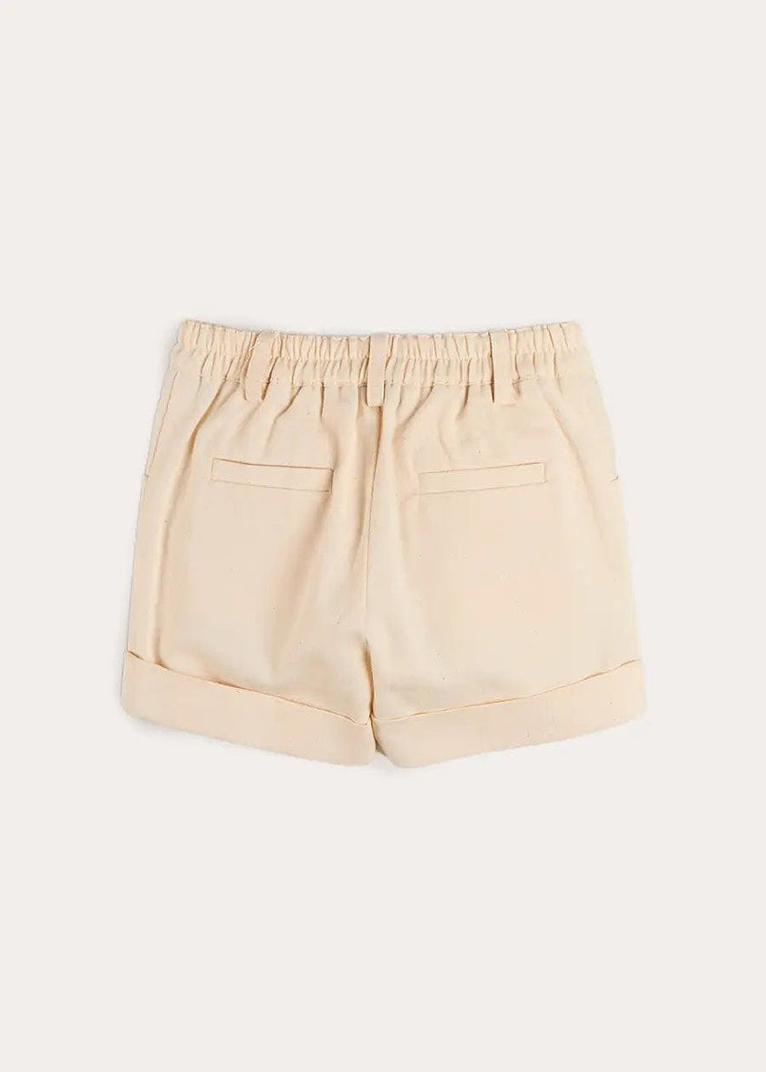 Elasticated Waist Shorts in Cream (12mths-4yrs)