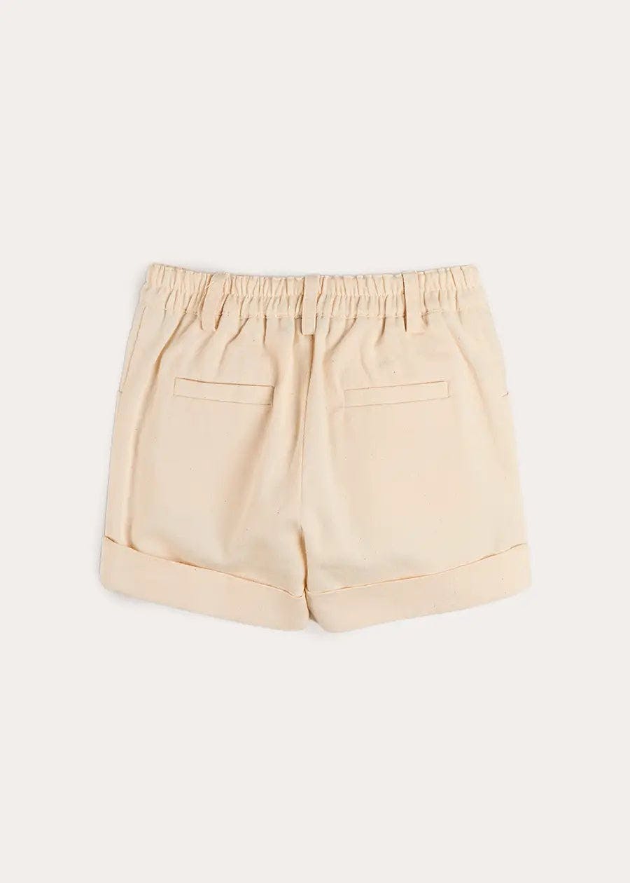 Elasticated Waist Shorts in Cream (12mths-4yrs)