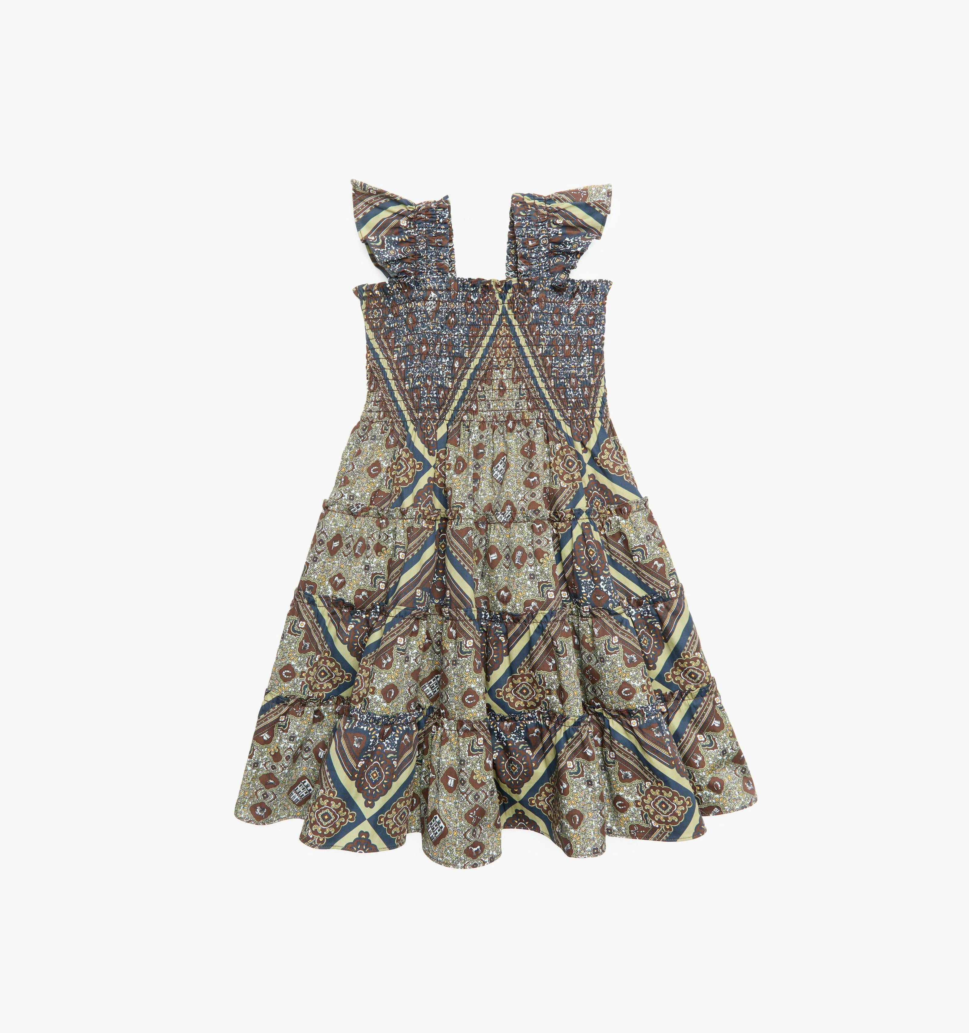 The Tiny Ellie Nap Dress - Olive Equestrian Scarf