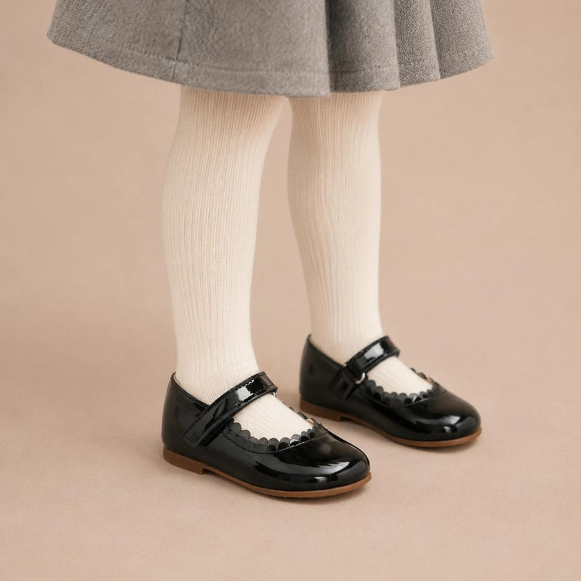 Toddler Aria Ballet Flat | Black Patent Leather
