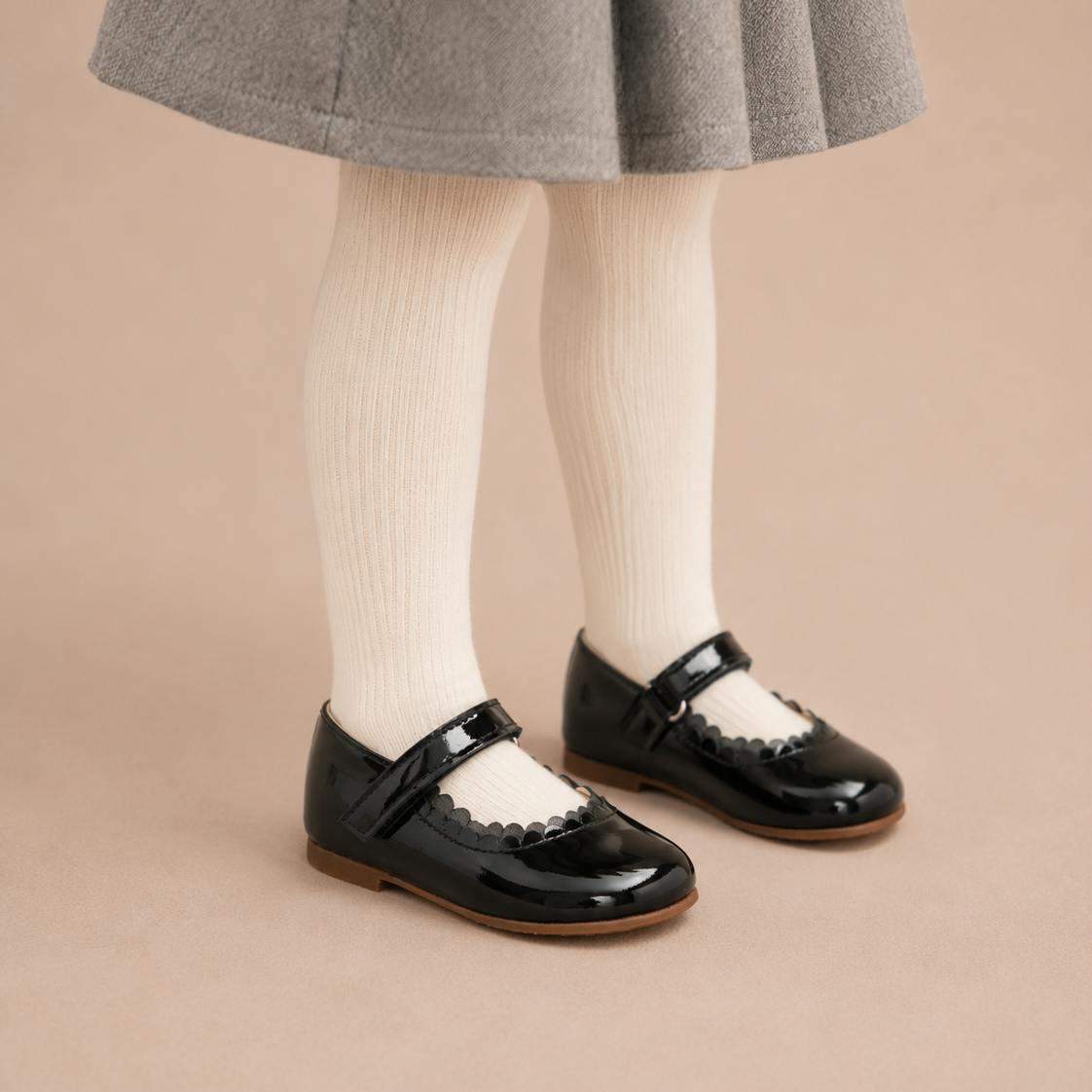 Toddler Aria Ballet Flat | Black Patent Leather