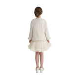 Cream Sequin Tweed Jacket