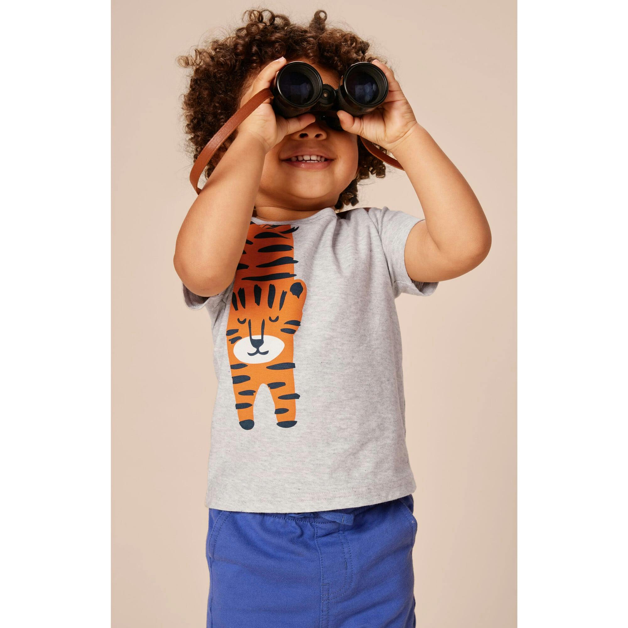 Baby Turn Graphic Tee, Grey