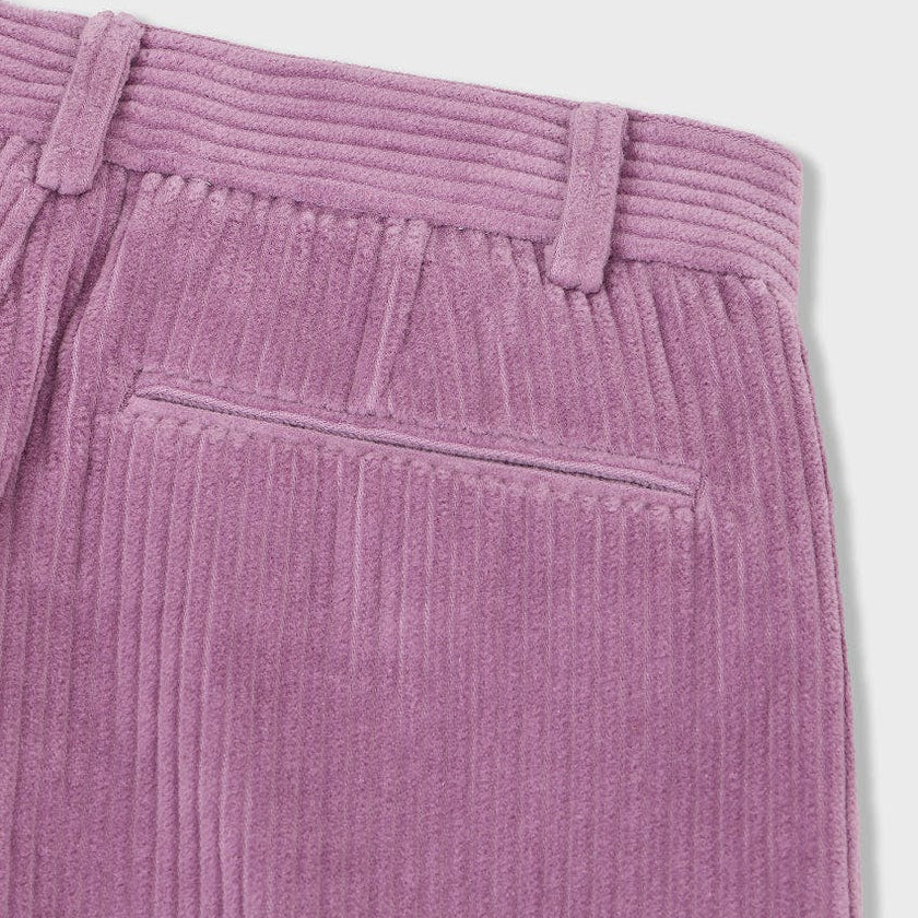 Organic Cotton Corduroy Double Pleated Wide Leg Pants