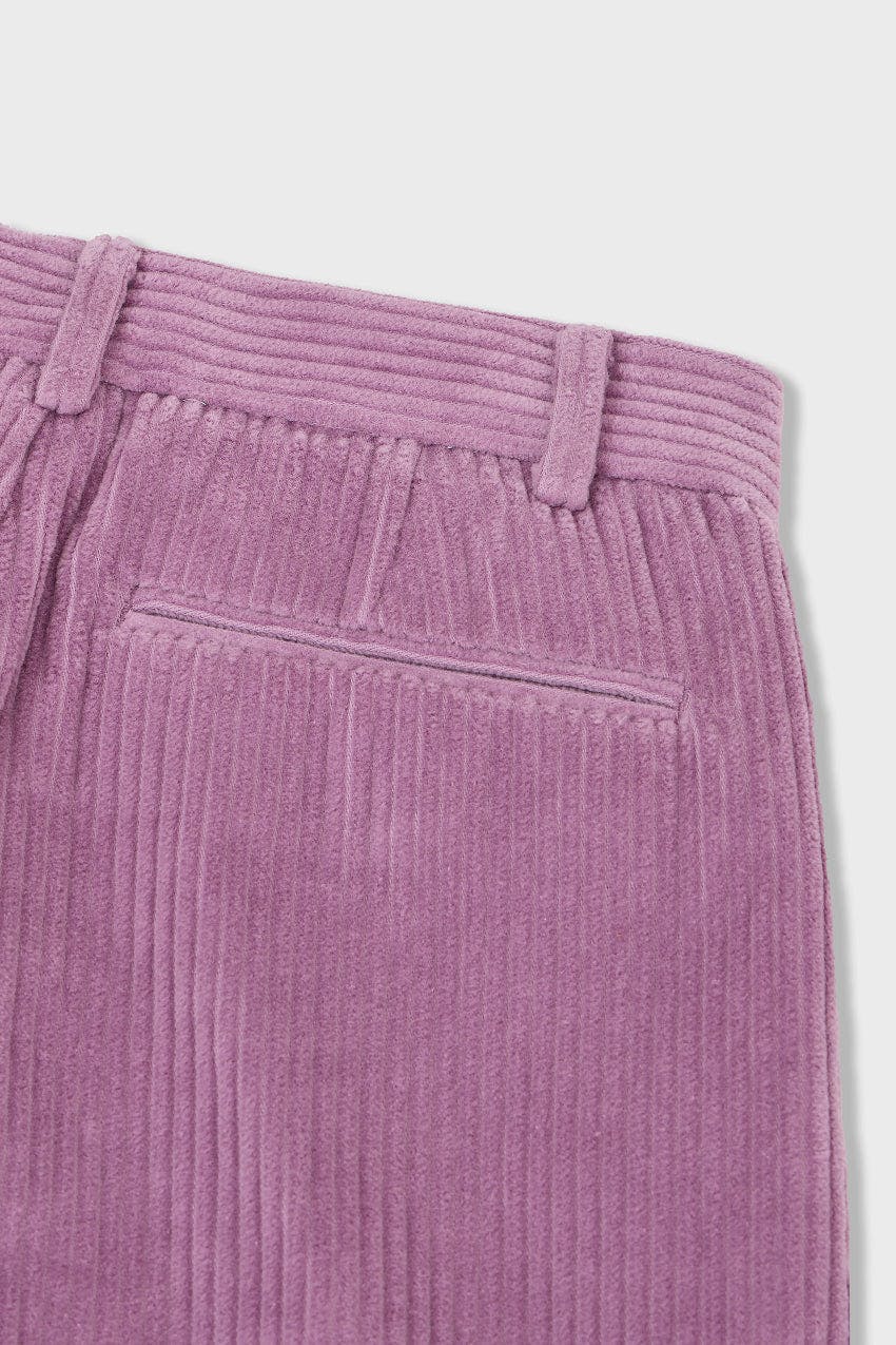 Organic Cotton Corduroy Double Pleated Wide Leg Pants