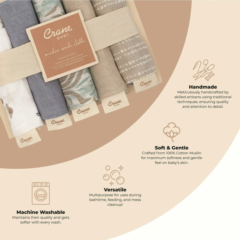 Cove -pc. Cotton Baby Washcloth Set (Sea Life)