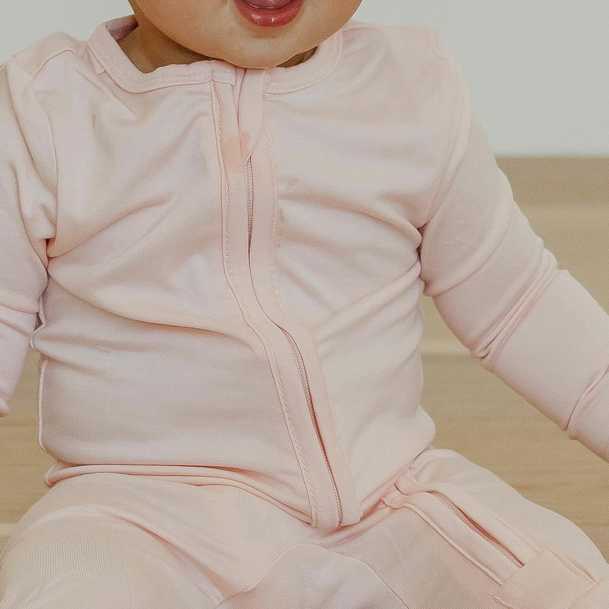 Zip-Up Footie Pajama - Blush