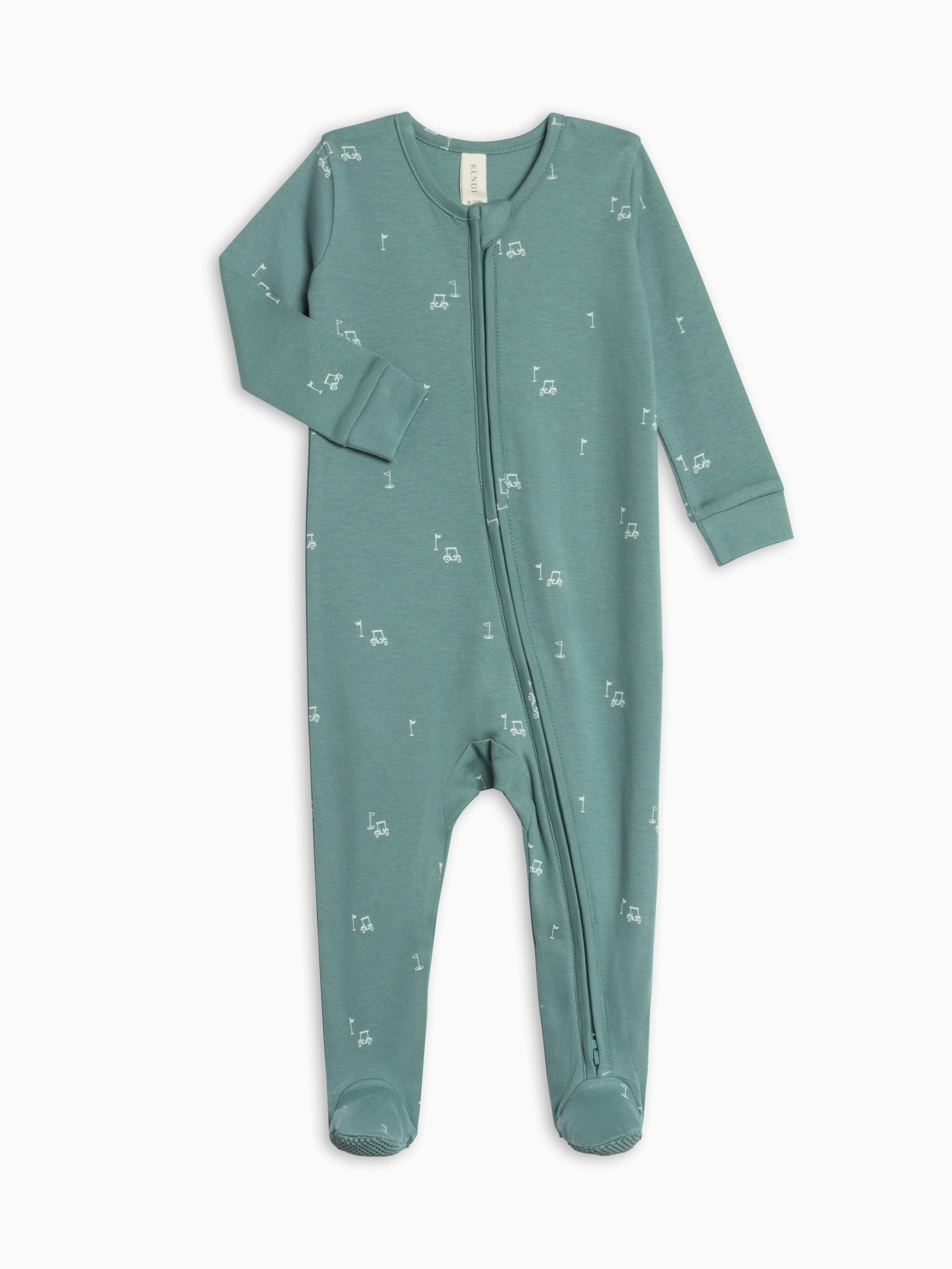 Peyton Zipper Sleeper - Fairway / Laguna + Powder