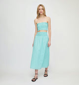 The Delphine Nap Skirt - Teal Poppy Half Drop