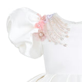 White Noeline Floral Appliqué Dress