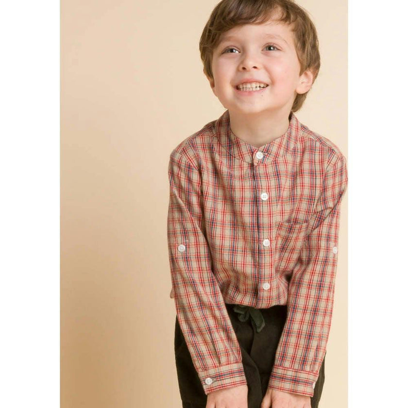Boys Long Sleeve Check Shirt