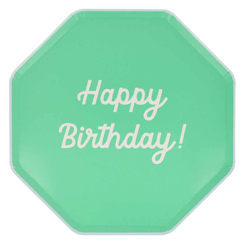 Mixed Happy Birthday Dinner Plates