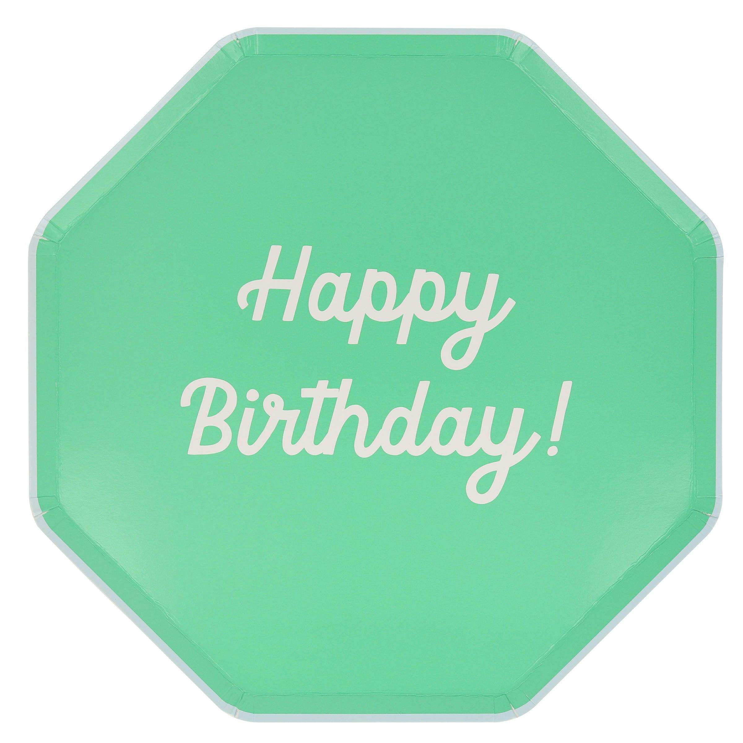 Mixed Happy Birthday Dinner Plates