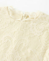 Peggy Lace Midi Dress, Crème