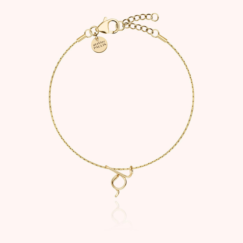 Initial Bracelet, 14k Yellow Gold Filled