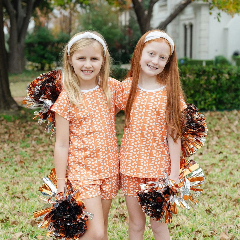 Emery Girls' Short Set - Pep Rally Orange