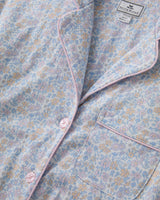 Women's Pima Short Sleeve Short Set in Fleur Blanche