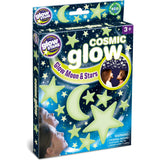 The Original Glowstars: Cosmic Glow Moon & Stars Self-Adhesive Pads for Décor