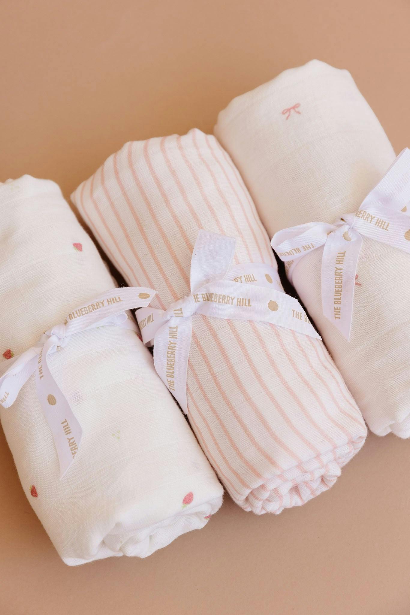 Organic Muslin Swaddle Set - Pink