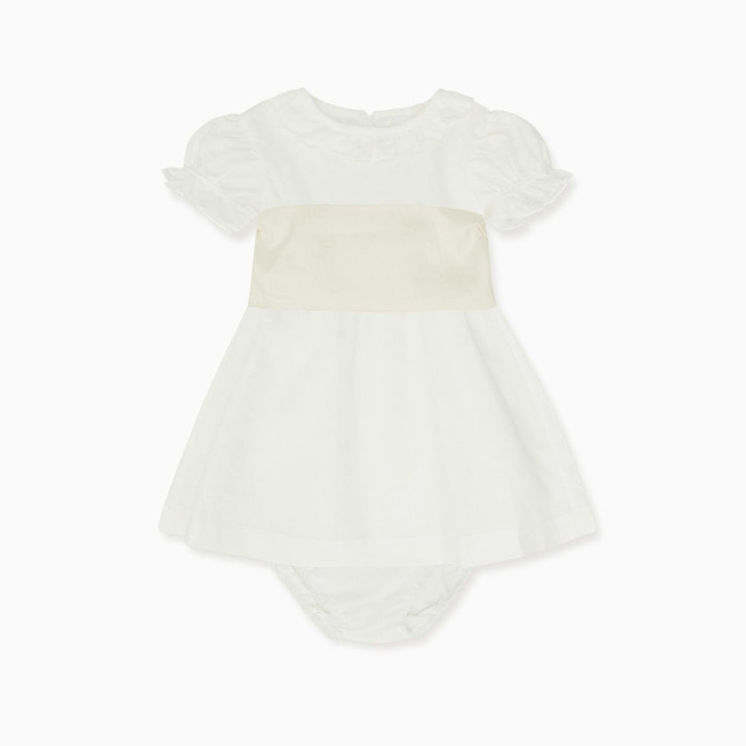 Vega Ceremony Baby Girl Set with Silk Sash
