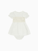 Vega Ceremony Baby Girl Set with Silk Sash
