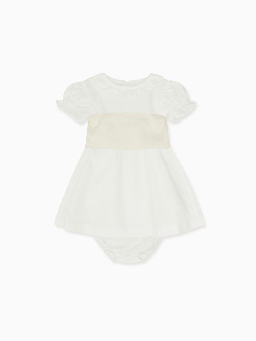 Vega Ceremony Baby Girl Set with Silk Sash