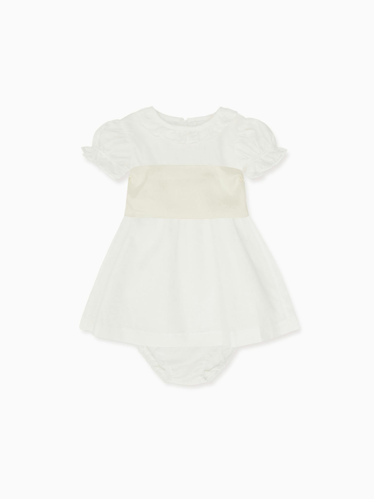 Vega Ceremony Baby Girl Set with Silk Sash