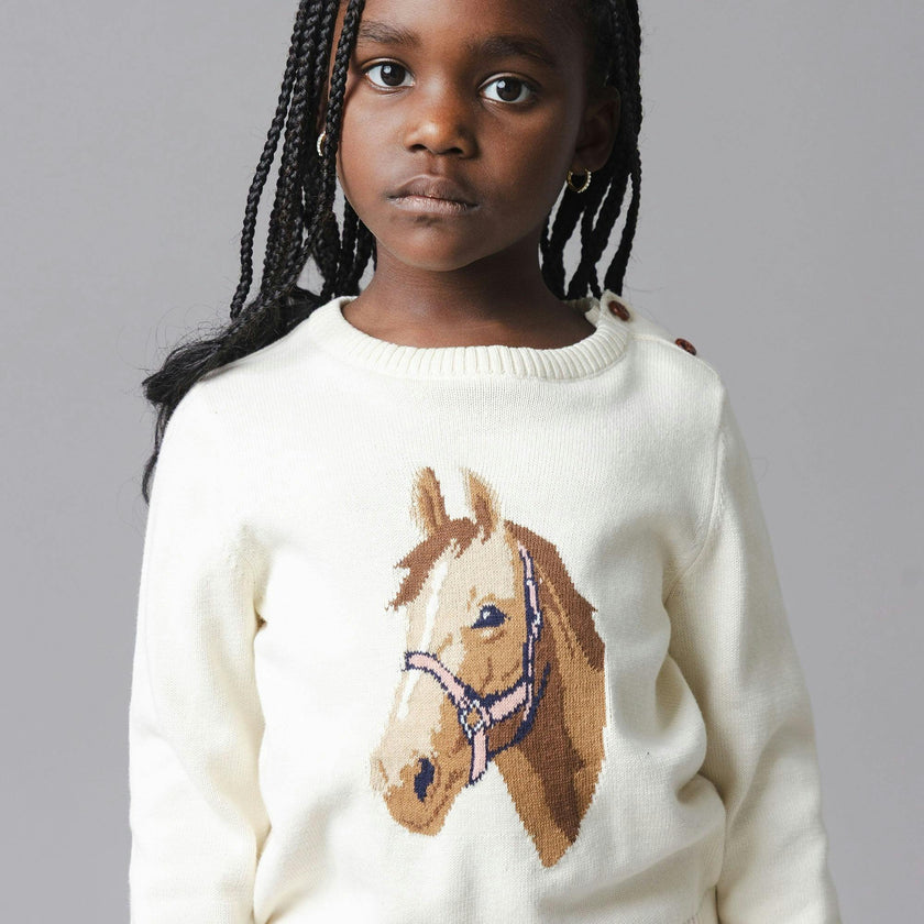 Organic Horse Intarsia Sweater