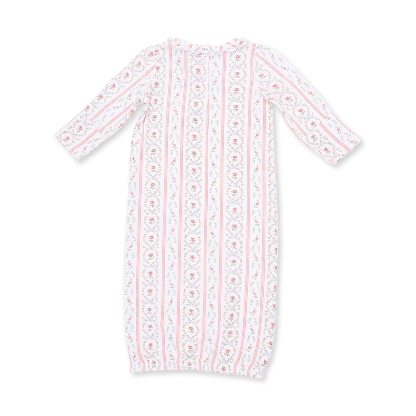 Marnie Rosebud Stripe - Kimono Gown and Knotted Hat