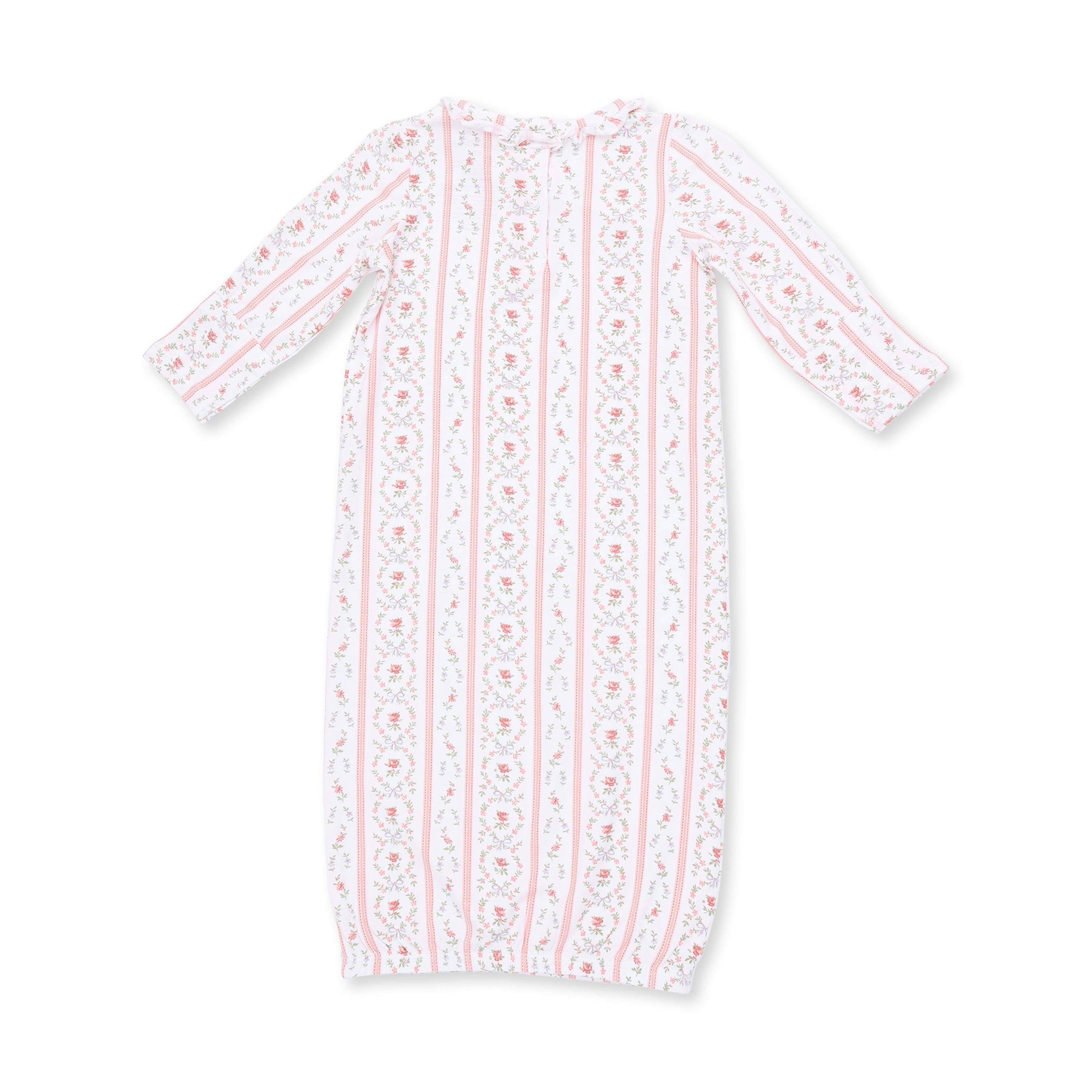 Marnie Rosebud Stripe - Kimono Gown and Knotted Hat