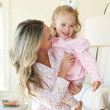 Pink Ski Women's Button Front Long Pajama Set