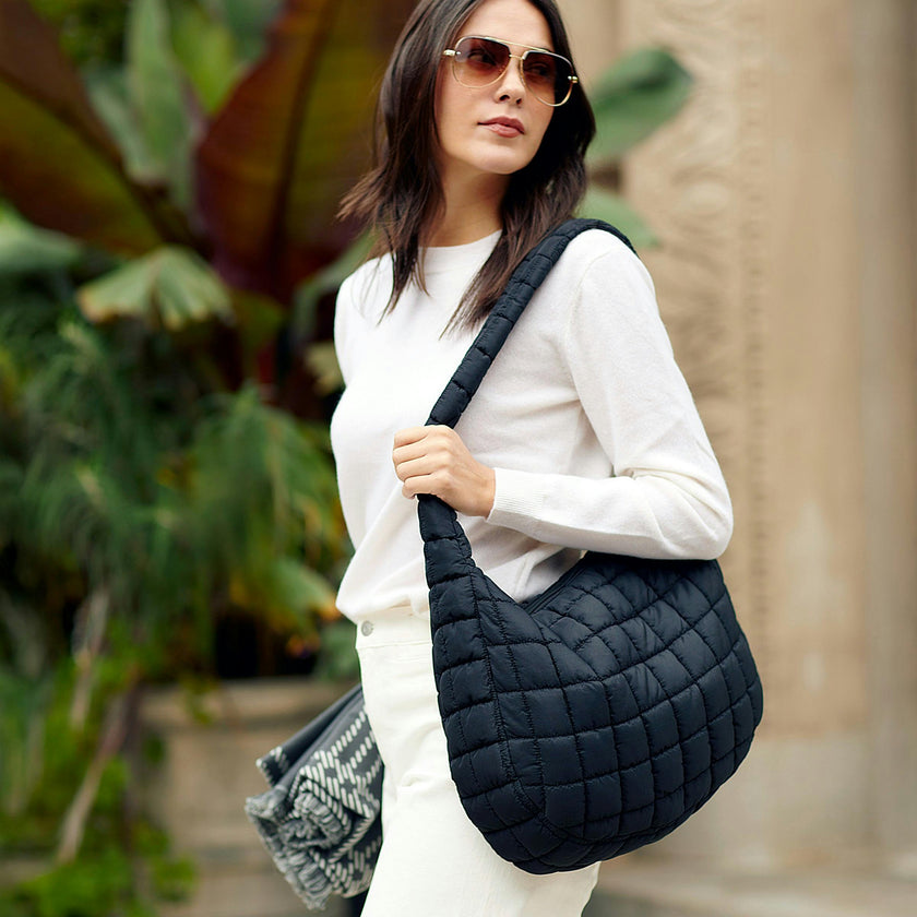 Cloud 9 Puffer Crossbody Bag - Black