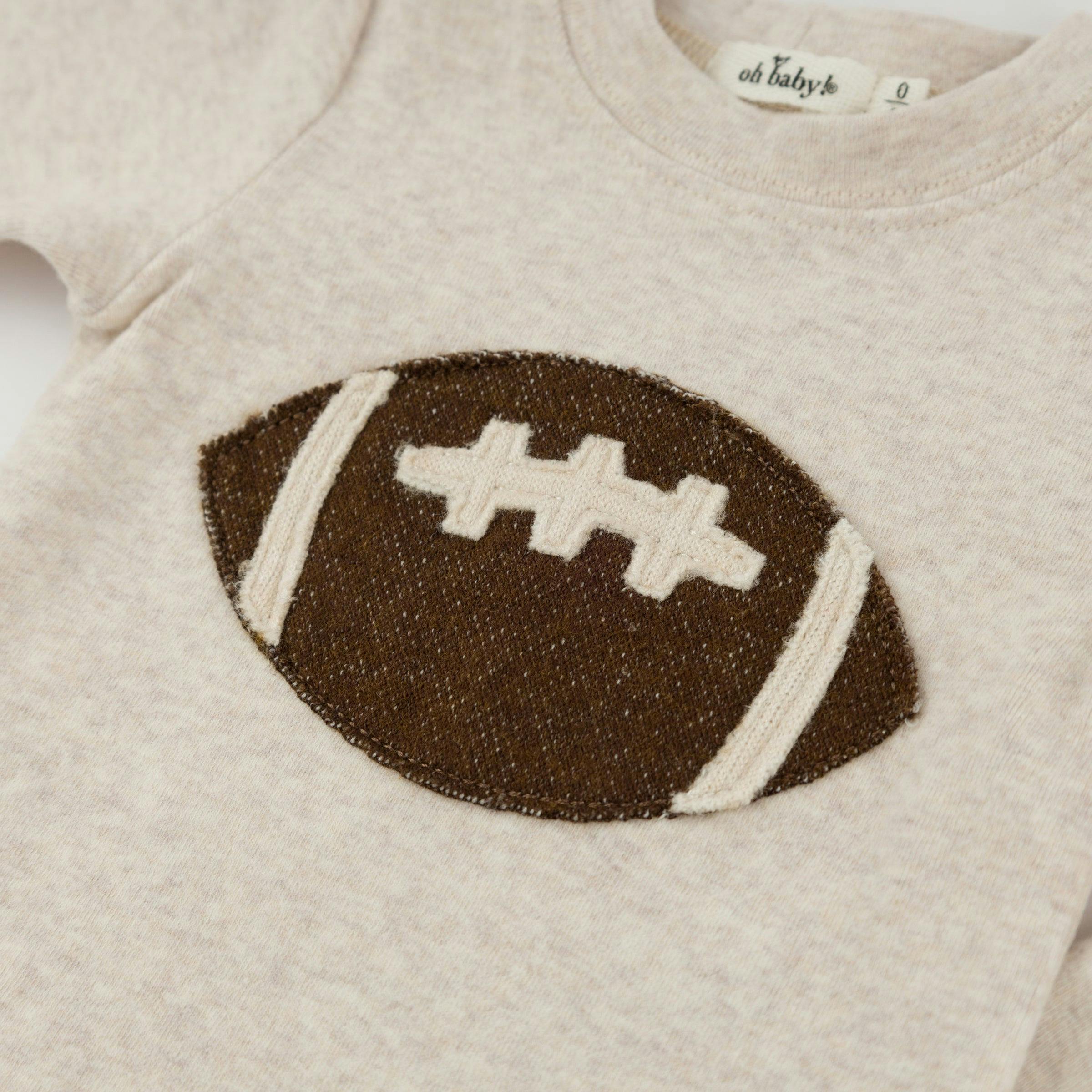 Chocolate Football Baby Rib 2pc Set