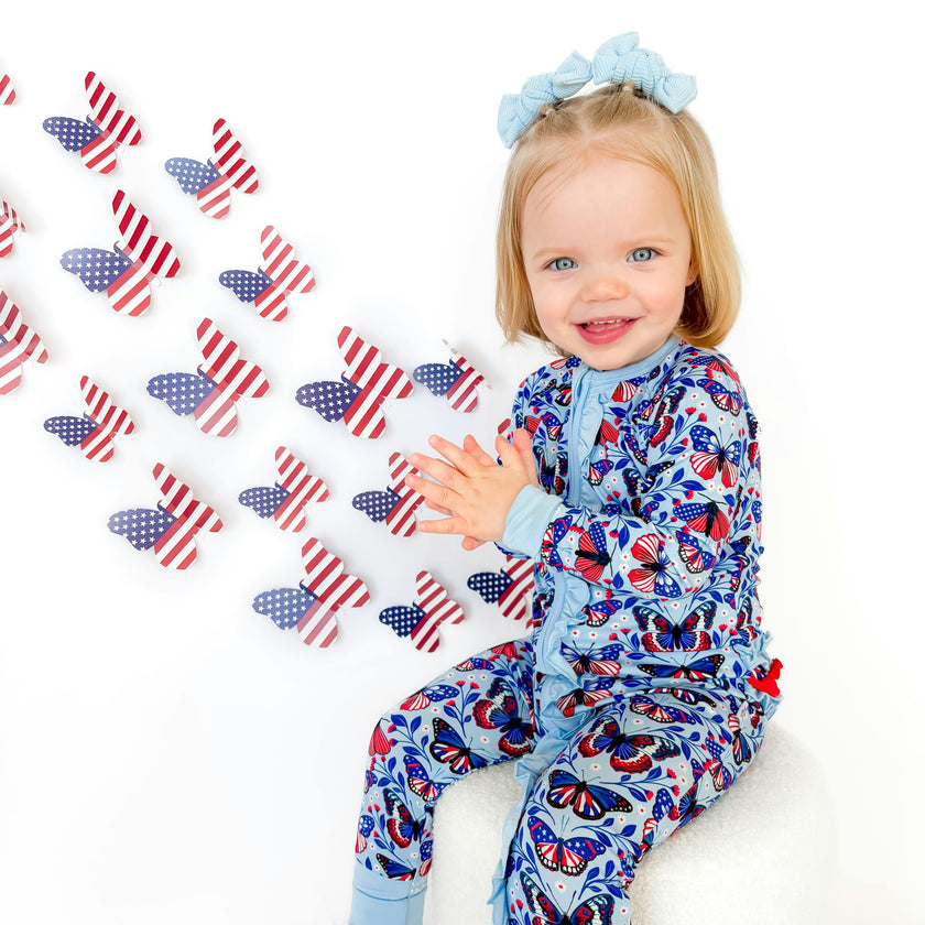 Liberty Wings Ruffle Snoozer