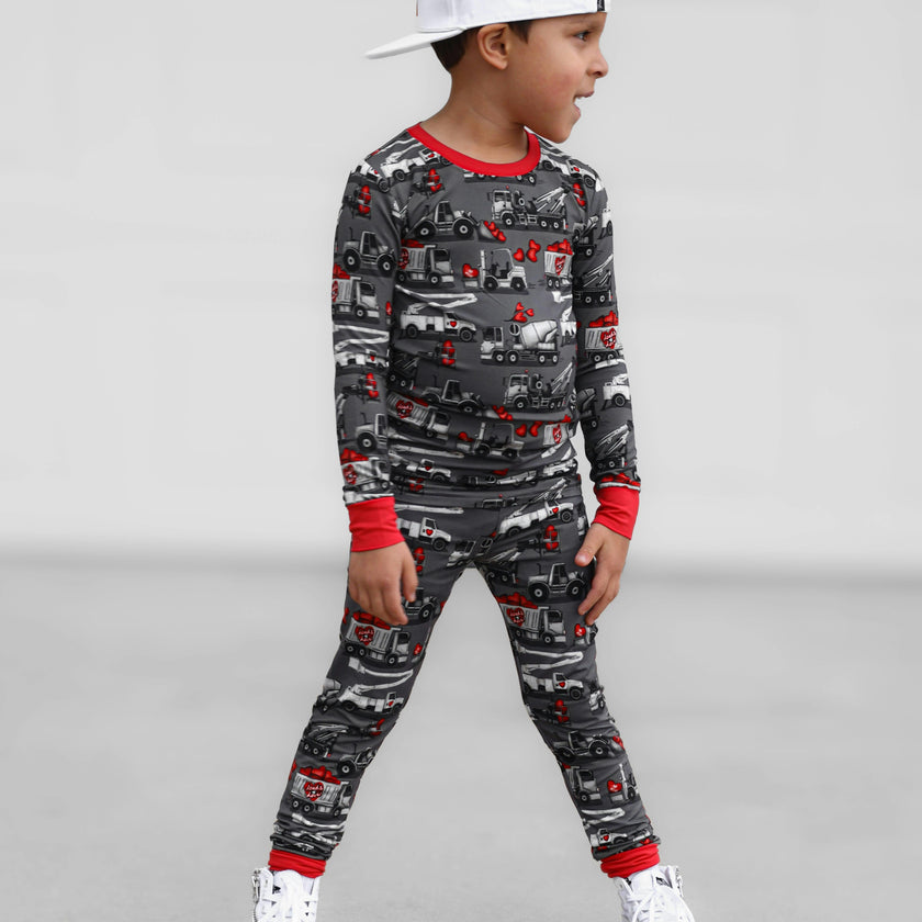 Grey Loads of Love 2 Piece Pajama Set