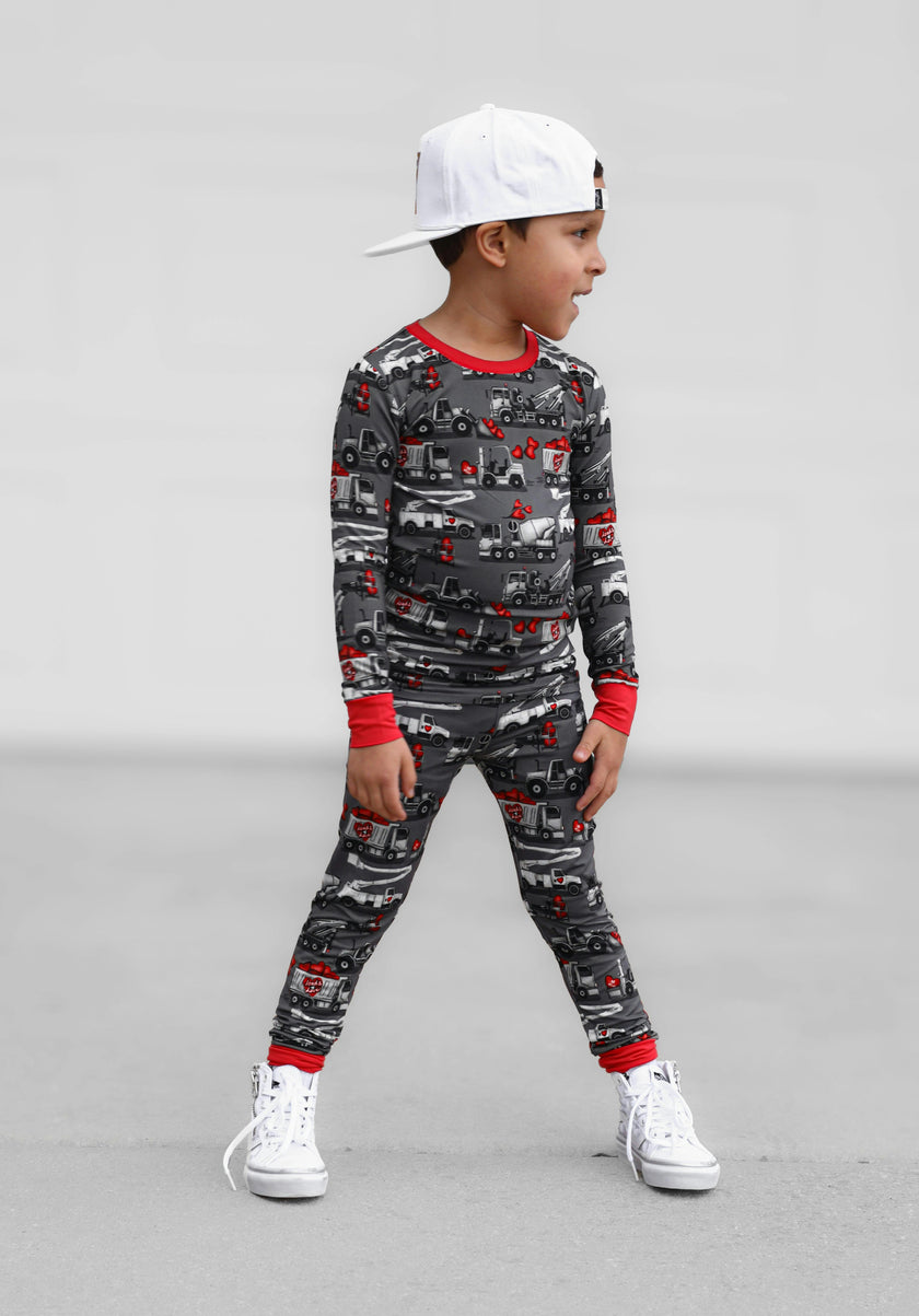 Grey Loads of Love 2 Piece Pajama Set