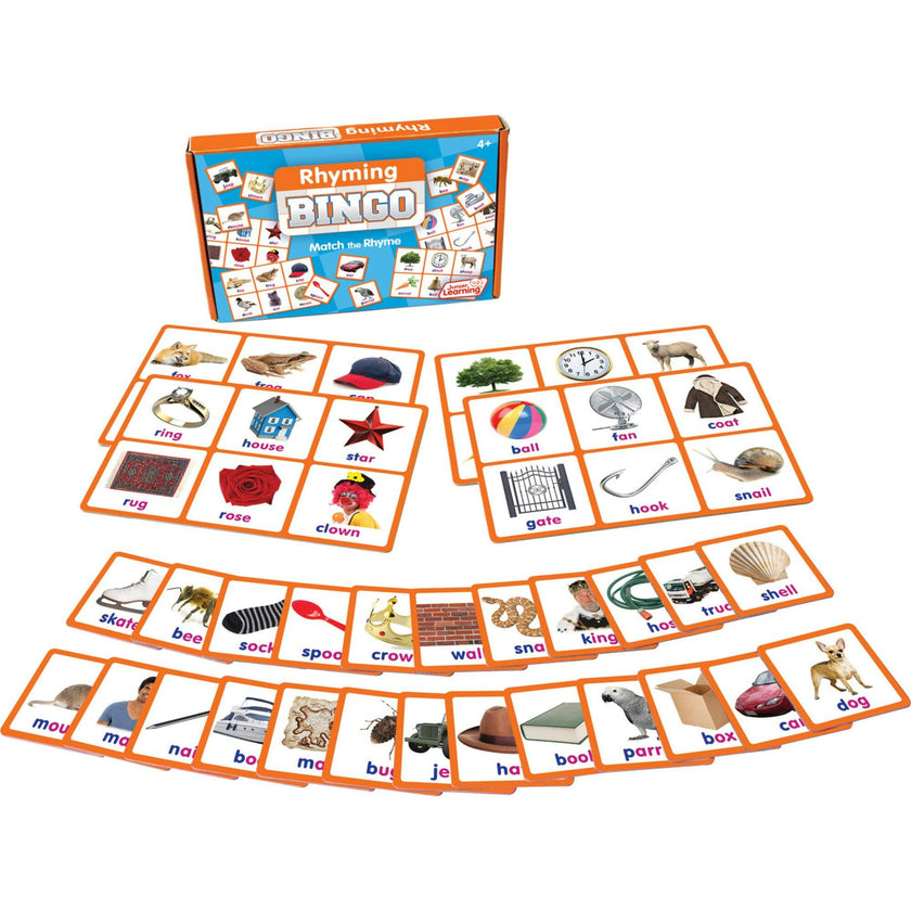 Rhyming Bingo for Ages 4-5 Kindergarten Learning