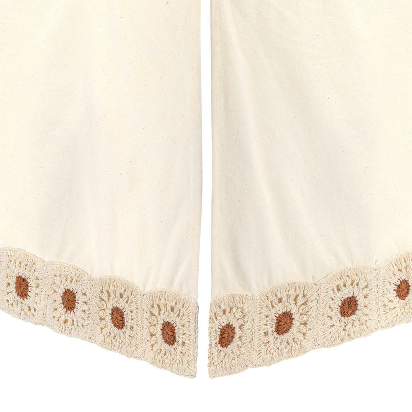 Beige Crochet Crib Skirt