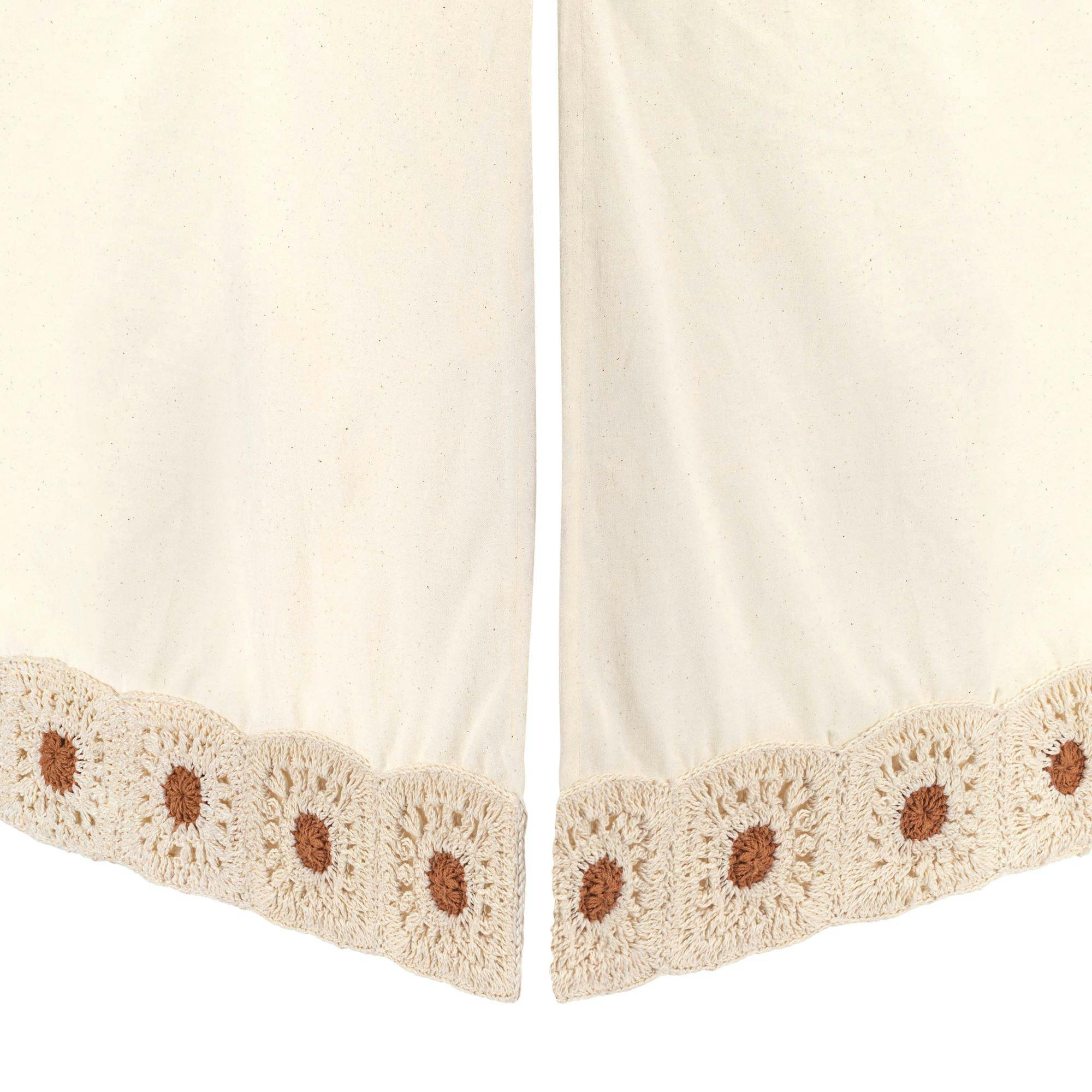Beige Crochet Crib Skirt