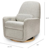 Arc Electronic Recliner and Swivel Glider in Boucle with USB port